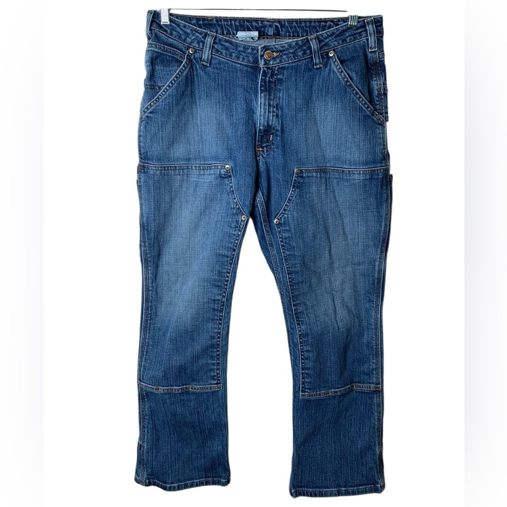 Carhartt Double Knee Work Jeans Size 16 Dungaree Fit Durable Mechanic Biker Work